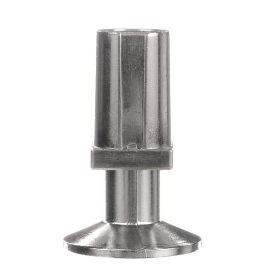 Picture of 1-1/4" Square Nickel Plated Zinc Die Cast Adjustable Flanged Foot Insert