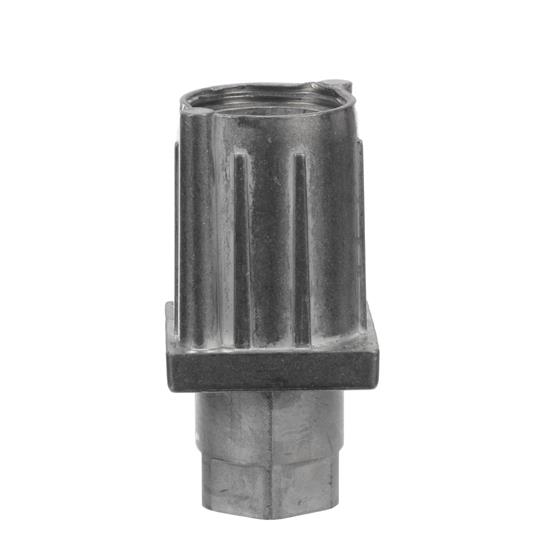 Picture of 1-1/2" Square Natural Finish Zinc Die Cast Adjustable Hex Foot Insert