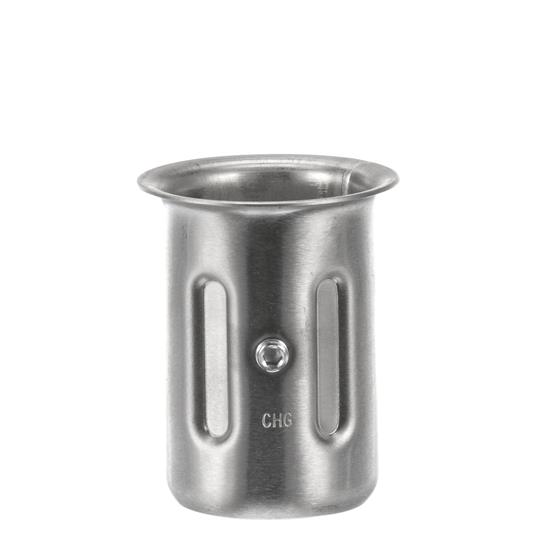 Picture of 1-5/8" x 3-1/16"H Stainless Steel Leg Socket With Flanged Top And Recessed Ribs
