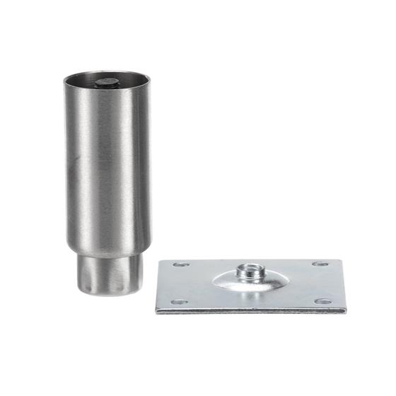 Picture of 1-5/8"OD x 4"H Stainless Steel Equipment Leg With Removable Mounting Plate  And Adjustable Hex Toe