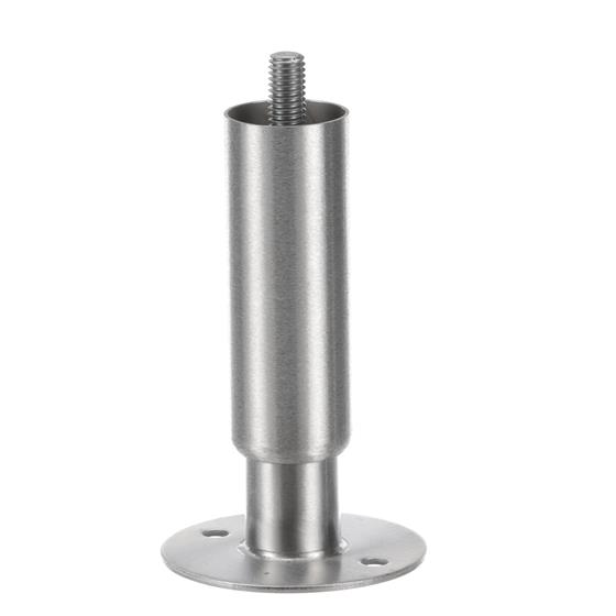 Picture of 1-5/8"OD x 6"H Stainless Steel Security Equipment Leg With 1/2-13 x 3/4"L Protruding Stud And Adjustable Flanged Toe With Holes