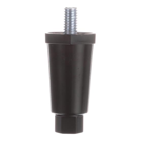 Picture of 2-1/2" H Black Thermoplastic Appliance Leg With 3/8-16 x 5/8"L Protruding Stud And Adjustable Hex Toe