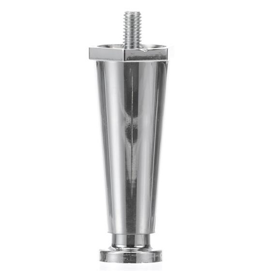 Picture of 4" H Chrome Plated Thermoplastic Appliance Leg With 3/8-16 x 5/8"L Protruding Stud And Adjustable Flanged Toe