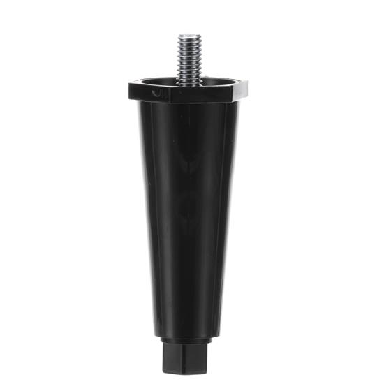 Picture of 4" H Black Thermoplastic Appliance Leg With 3/8-16 x 5/8"L Protruding Stud And Adjustable Hex Toe