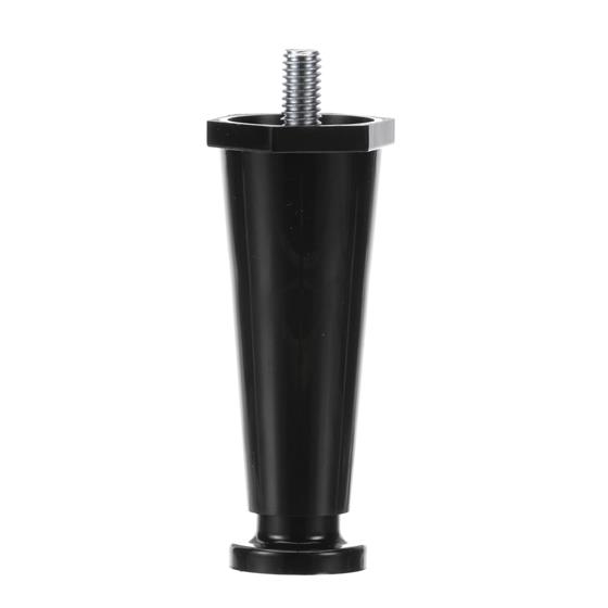 Picture of 4" H Black Thermoplastic Appliance Leg With 3/8-16 x 5/8"L Protruding Stud And Adjustable Flanged Toe