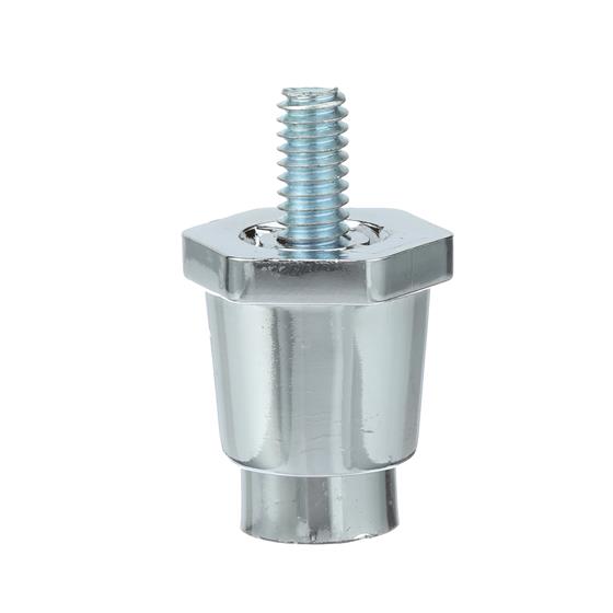 Picture of 1" H Chrome Plated Thermoplastic Appliance Leg With 1/4-20 x 1/2" L Protruding Stud and Adjustable Round Toe
