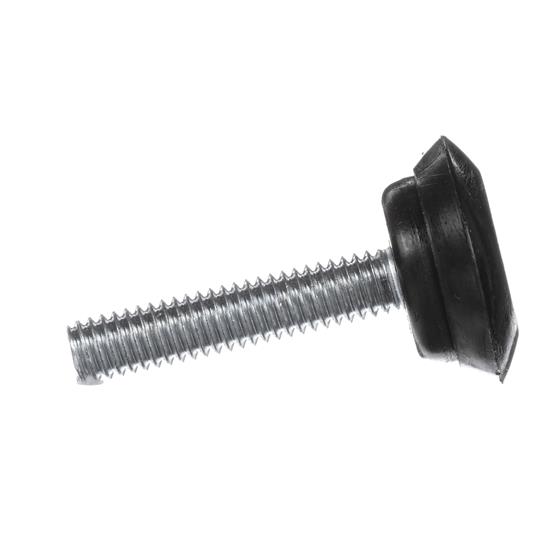 Picture of 5/16-18 x 1-1/2" L Black Thermoplastic Foot Leveler With 1-1/8" OD x 7/16" H Base
