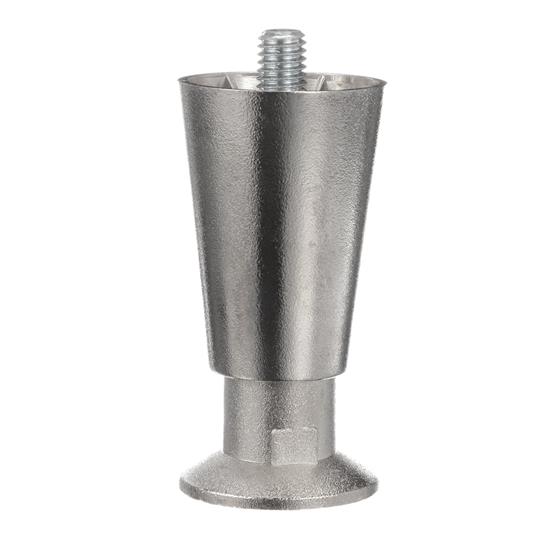 Picture of 4" H Nickel Plated Thermoplastic Appliance Leg With 1/2-13 x 1/2" L Protruding Stud and Nickel Plated Die Cast Adjustable Flanged Toe