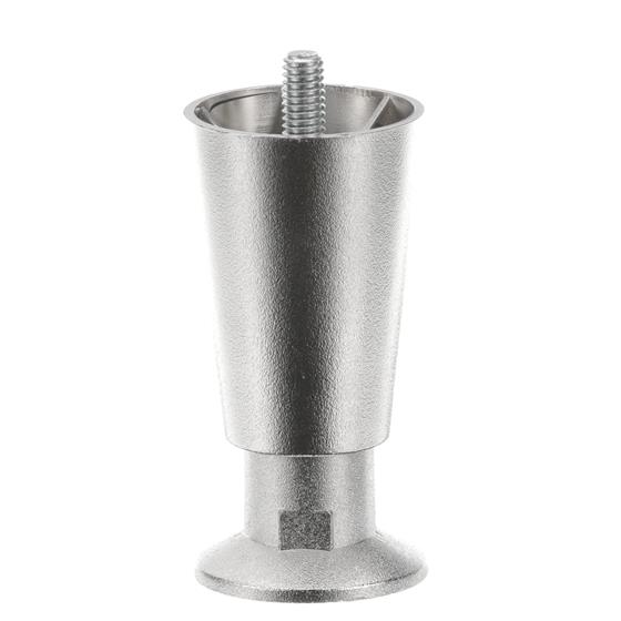 Picture of 4" H Nickel Plated Thermoplastic Appliance Leg With 3/8-16 x 1/2" L Protruding Stud and Nickel Plated Die Cast Adjustable Flanged Toe