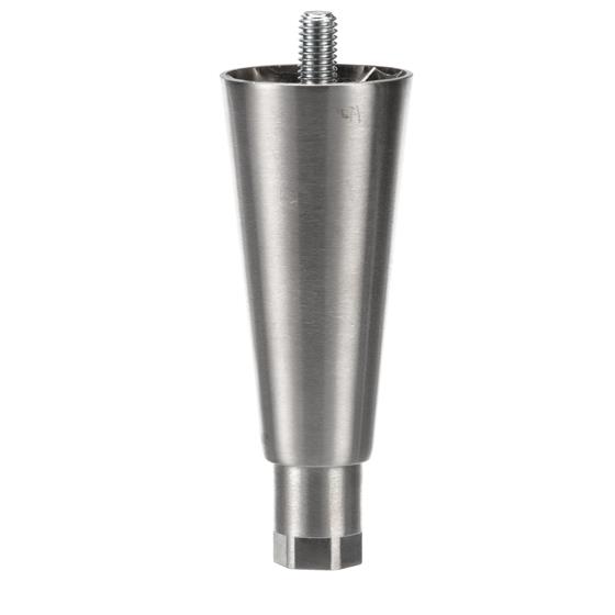 Picture of 6" H Nickel Plated Die Cast Equipment Leg With 1/2-13 x 3/4" L Protruding Stud And Adjustable Hex Toe
