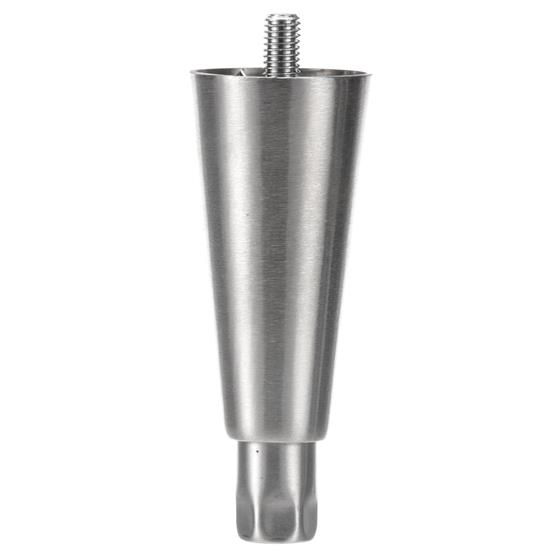 Picture of 6" H Nickel Plated Die Cast Equipment Leg With 1/2-13 x 3/4" L Protruding Stud And Adjustable Stainless Steel Hex Toe