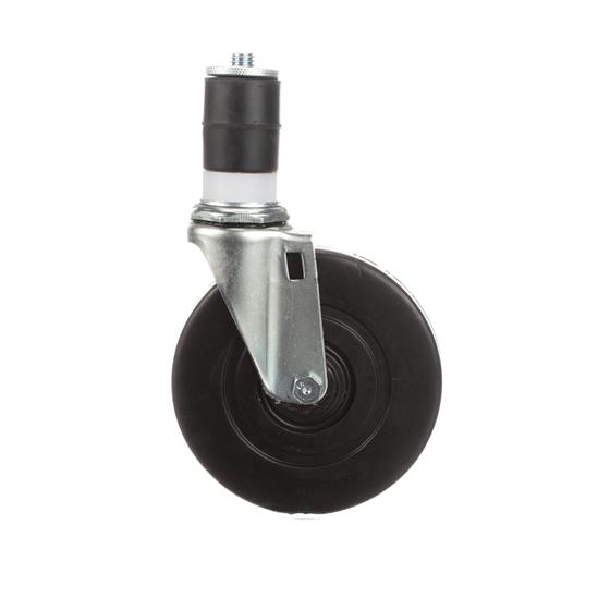 Picture of Standard Duty 1" Expanding Stem Caster With 4" Black Rubber Wheel