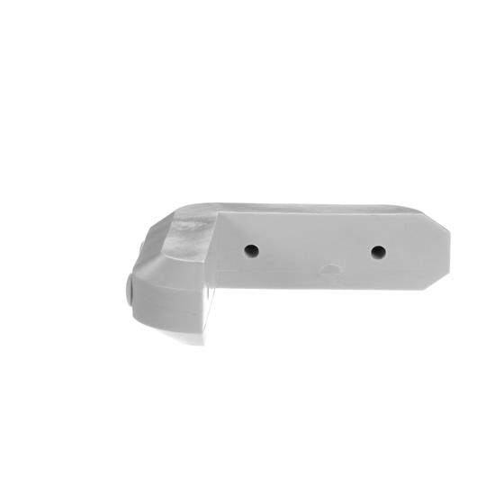 Picture of 3-27/32" L x 1" W x 7/8" H Gray PVC Contempo Corner Bumper With Rounded Ends And Hole Plugs