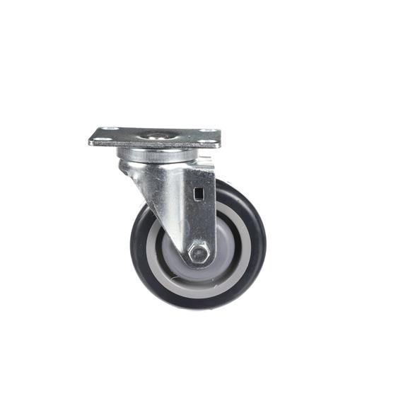 Picture of Medium Duty 2-3/8" x 3-5/8"  Plate Caster With 3" Blue Polyurethane Wheel