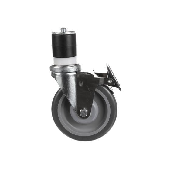 Picture of Medium Duty 1-1/2" Expanding Stem Caster, 5"Dia. Gray Polyurethane Wheel With Top Brake