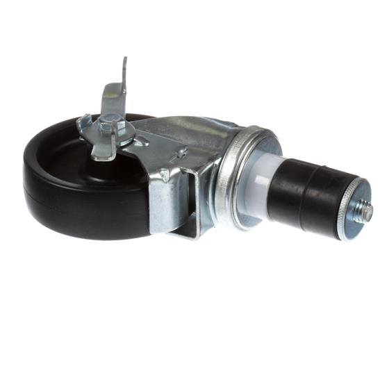 Picture of Medium Duty 1" Expanding Stem Caster With 3" Black Polyolefin Wheel With Brake