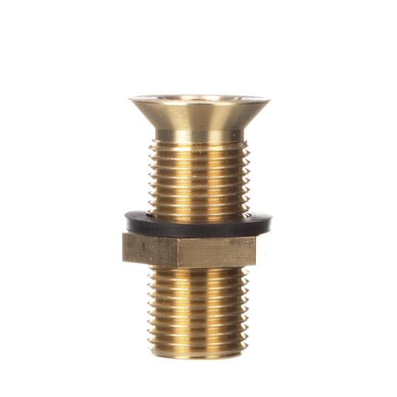 Picture of Encore® Brass Sink Drain 3-1/2" L, 15/16" Dia. Sink Opening, 1-1/4" Face Flange, Includes: Locknut & Washer, 1/2" NPS