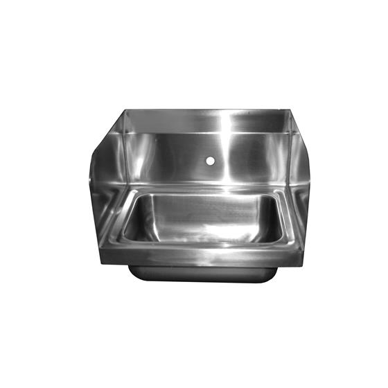 Picture of Stainless Steel Wall Mount Hand Sink, 20 GA, Marine Edge with Mounting Brackets , NSF