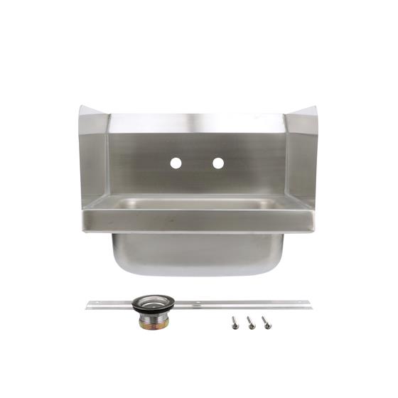 Picture of Encore® Wall Mount Type 304 Series Stainless Steel Hand Sink 14" x 10" x 5" Deep with Double Side Splash