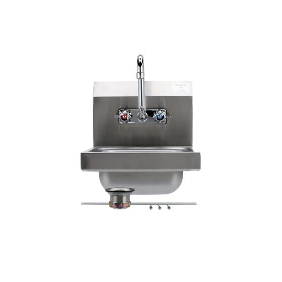 Picture of Encore Wall Mount Type 304 Series Stainless Steel Space Saver Hand Sink 9" x 9" x 5" Deep with Faucet