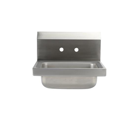 Picture of Encore® Wall Mount Type 304 Series Stainless Steel Hand Sink 4" OC  Mounting Holes 14" x 10" x 5" Deep Less Side Splash