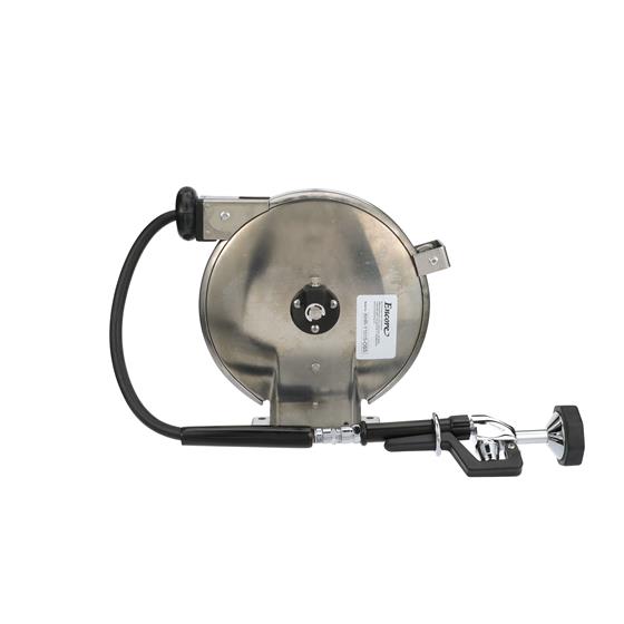 Picture of Encore® Hose Reel with 15 ft. Hose, Open Stainless Steel Reel Assembly, 3/8" NPT Female Inlet and 3.3 gpm Spray Valve