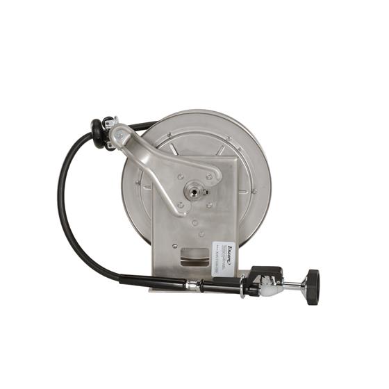 Picture of Encore® Hose Reel with 30 ft. Hose, Open Stainless Steel Reel Assembly, 3/8" NPT Inlet and 3.3 gpm Spray Valve