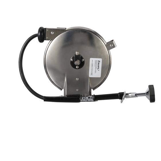 Picture of Encore® Hose Reel with 50 ft. Hose, Open Stainless Steel Reel Assembly, 3/8" NPT Inlet and 3.3 gpm Spray Valve