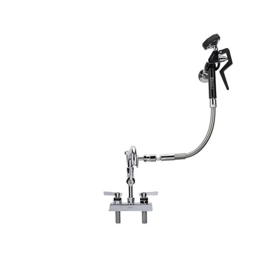 Picture of Utility Spray, deck mount, 4" (102mm) O.C., 10" (356mm) swivel stainless steel tubular swing spout