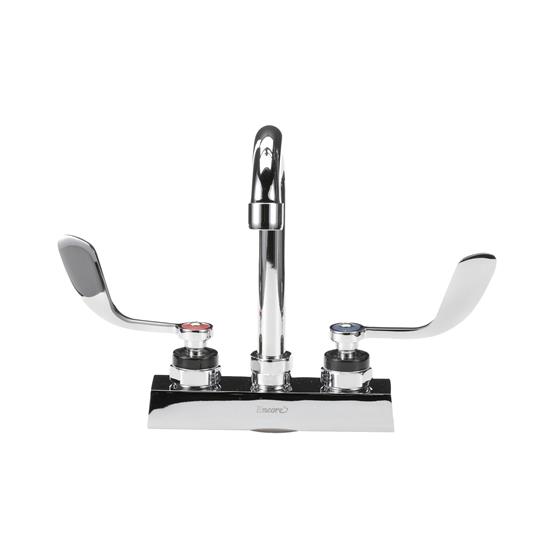Picture of Encore 4" OC Deck Mount Faucet with 3-1/2" Swivel Gooseneck Spout and 4" Wrist Blade Handles