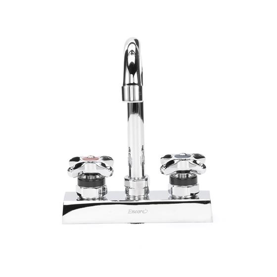 Picture of Encore 4" OC Deck Mount Faucet with 3-1/2" Swivel Gooseneck Spout and Cross Handles