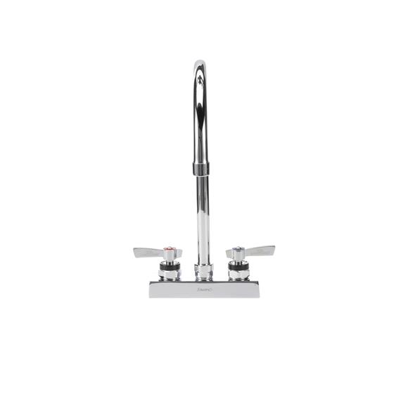 Picture of Encore 4" OC Deck Mount Faucet with 8-1/2" Swivel Gooseneck Spout, Lever Handles, Retail Packaging