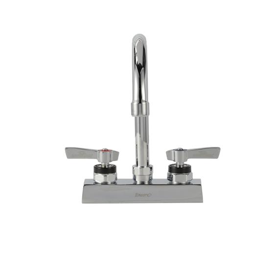Picture of Encore 4" OC Deck Mount Faucet with 6-1/2" Swivel Gooseneck Spout with Lever Handles, Retail Packging