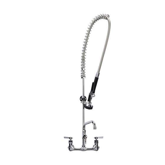 Picture of Encore® 8" OC. Brass Chrome Plated Wall Mount Pre Rinse Assembly with 14" Add On Faucet