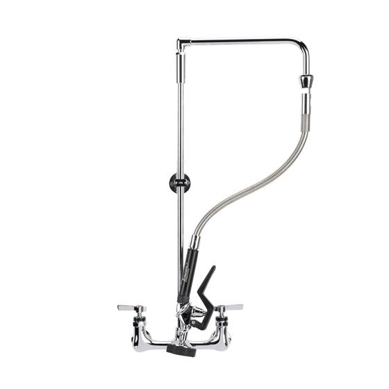 Picture of Encore® 8" OC  Brass Chrome Plated Swivel Arm Pre-rinse Assembly with 12" Swivel Arm and 32" Riser