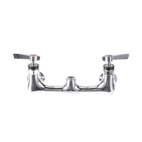 Picture of 8" OC Encore Brass Chrome Plated Wall Mount Faucet Body only for Pre-Rinse Ceramic Valves