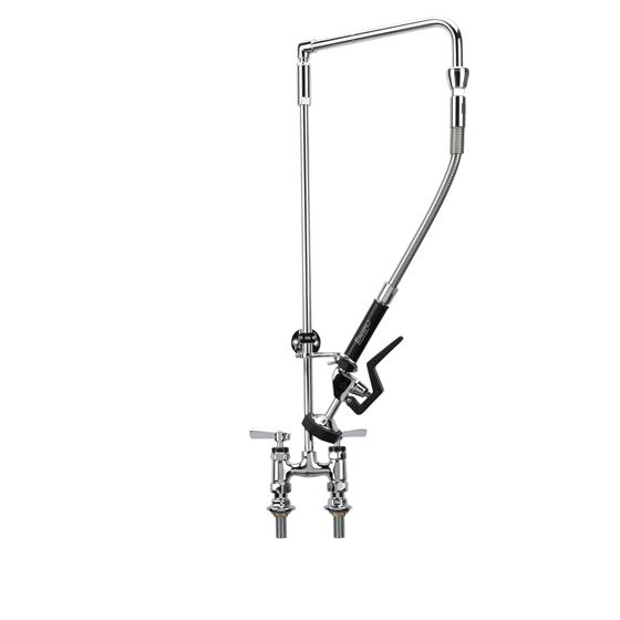 Picture of Encore®  4" OC Brass Chrome Plated Elevated Deck Mount Rigid Arm Pre-Rinse with 26" Riser