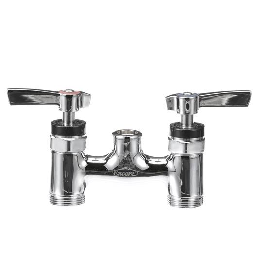 Picture of 4" OC Encore Brass Chrome Plated Elevated Deck Mount Faucet (Body Only Less Couplings for Spout)