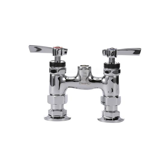 Picture of 4" OC Encore Brass Chrome Plated Elevated Deck Mount Faucet (Body Only with Couplings for Pre-Rinse Riser)