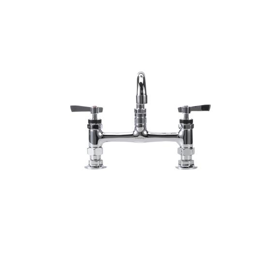Picture of Encore® 8" OC Brass Chrome Plated Deck Mount Faucet Ceramic Valves with 14" Swivel  Spout