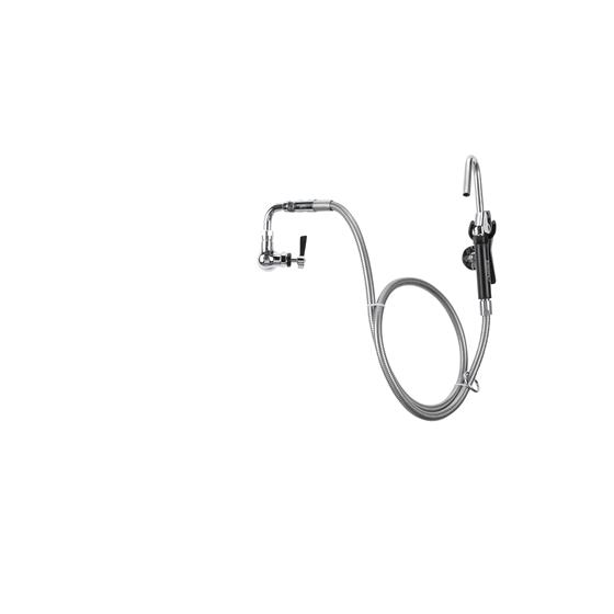 Picture of Encore®  Brass Chrome Plated Single Wall Mount Pot Filler Assembly with 72" Hose