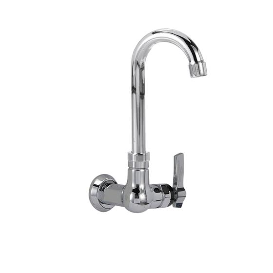Picture of Encore® Brass Chrome Plated Single Wall Mount Faucet with 3-1/2" Swivel Gooseneck Spout