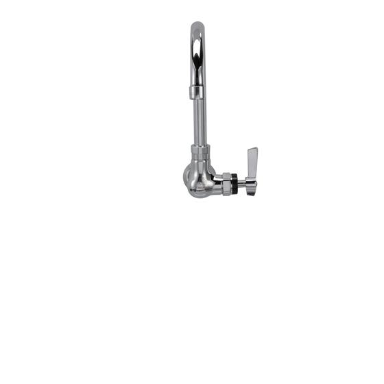 Picture of Encore® Brass Chrome Plated Single Wall Mount Faucet Ceramic Valves with 6" Swivel Gooseneck Spout