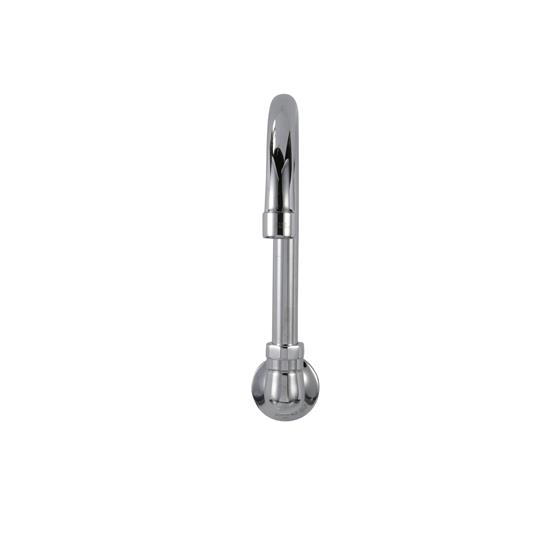 Picture of Encore® Brass Chrome Plated Wall Mount Spout Base with 6" Gooseneck Spout, Retail Packaging