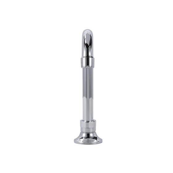 Picture of Encore® Brass Chrome Plated Deck Mount Spout Base with 3-1/2" Swivel Gooseneck Spout, Retail Packaging