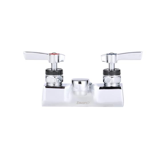 Picture of Encore® Brass Chrome Plated 4" OC Centerset Deck Mount Faucet with 4" Cast Spout Spout