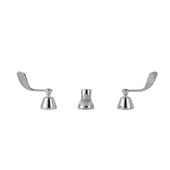 Picture of Encore® Adjustable Widespread Deck Mount Faucet with 5" Cast Spout and 4" Wrist Blade Handles
