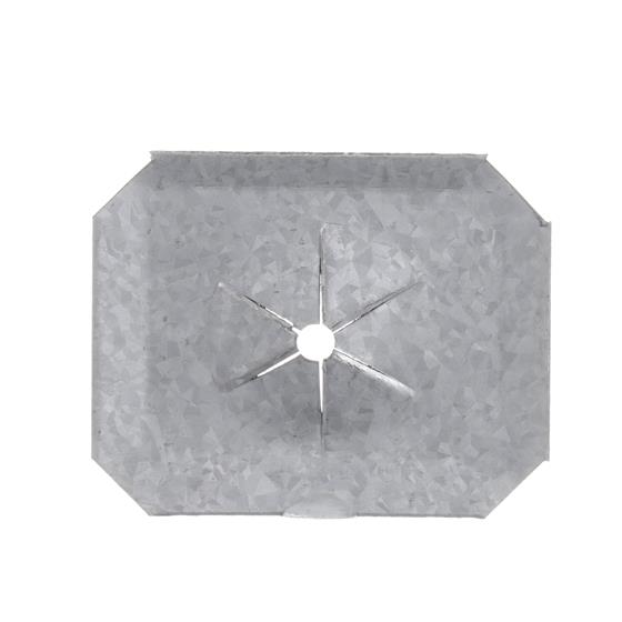 Picture of 1-1/4" L x 1" W x 1/8" H Galvanized Steel Insulation Weld Pin Retaining Plate