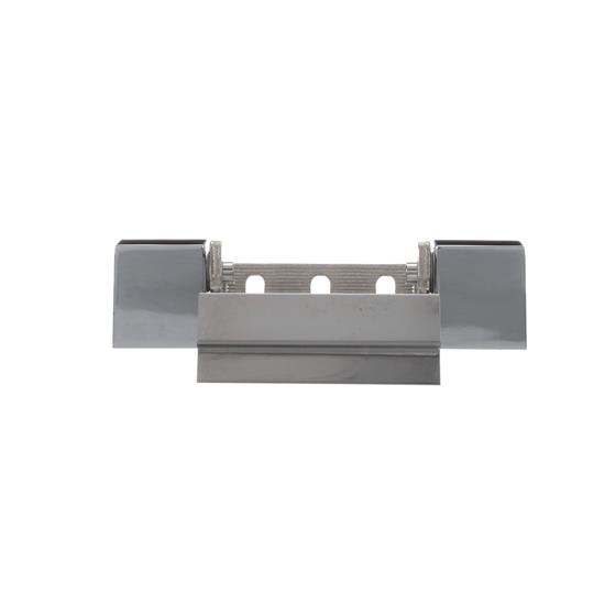 Picture of 1-1/8" Offset 5" L Chrome Plated Die Cast Standard Duty Non-Rise Adjustable Edgemount Hinge
