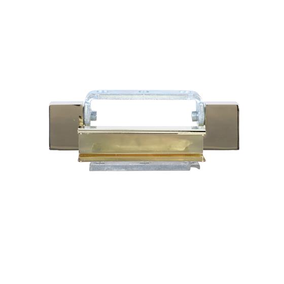 Picture of 1-1/8" Offset 5" L Brass Plated Die Cast Non-Rise Adjustable Edgemount Hinge